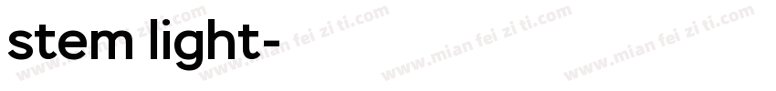 stem light字体转换